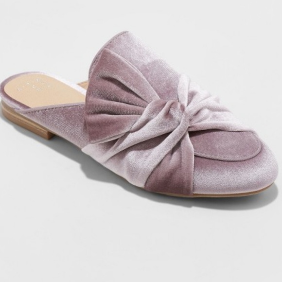 a new day Shoes - NWT A New Day Holland Velvet Knotted Mules